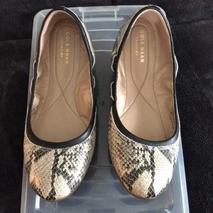 Cole Haan snake print flats